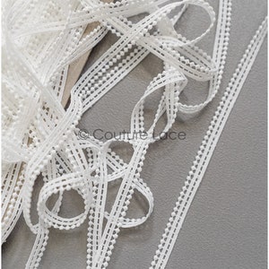 T22-196 - 4yds // off-white boho crochet lace trim/ geometric lace trim / bridal guipure lace trim/ offwhite dot lace trim