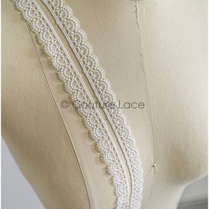 T22-175 - 5yds // boho crochet lace trim/ geometric lace trim / bridal guipure lace trim
