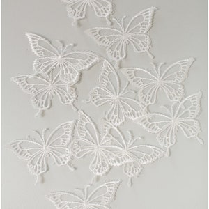 A19-165 // 10stk. 3D Schmetterling Aufnäher, 3D Schmetterling Aufnäher, 3D Schmetterling Aufnäher für Hochzeitskleid, Hochzeitskleid, Brautschmuck
