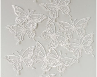 A19-165 // 10stk. 3D Schmetterling Aufnäher, 3D Schmetterling Aufnäher, 3D Schmetterling Aufnäher für Hochzeitskleid, Hochzeitskleid, Brautschmuck