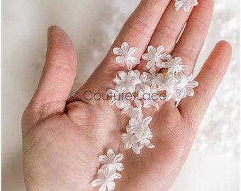 2g. 3d lace flowers/ sew on 3D flowers/ 3D flowers lace appliqué/ wedding dress lace appliqué// A24-420