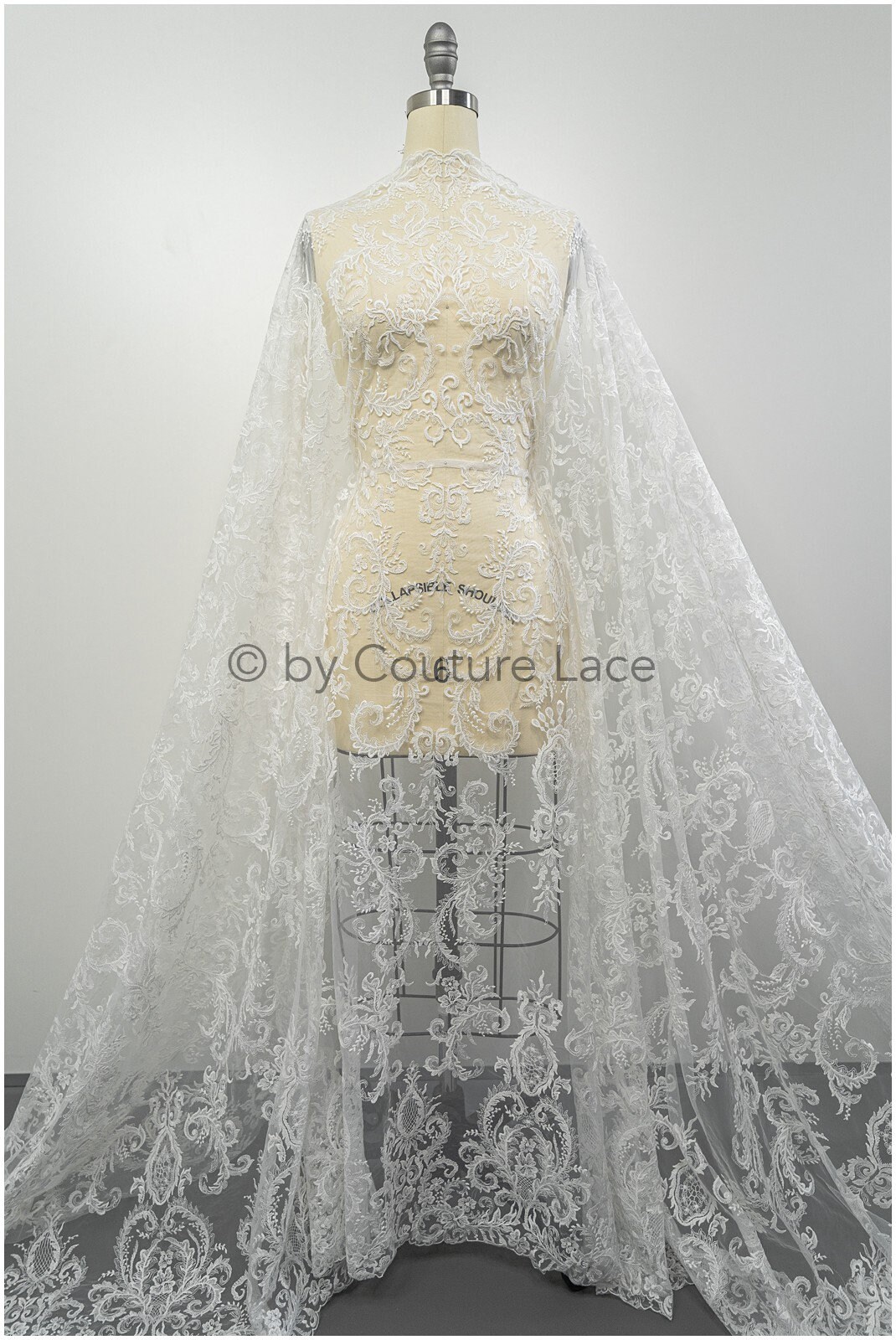 【pharfaite】LACE LIMITATION ETERNA-CHIC L20-404 // Filigree Embroidered Lace Fabric, Cotton Bridal