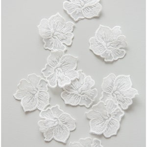 A17-161 // 10st. Lace bloemenpatch, naai 3D-bloem, 3D-bloemkantapplicatie, 3D-kantbloem, trouwjurkkantapplicatie, bruidskant