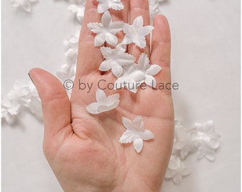 4g. 3d lace flowers/ sew on 3D flowers/ 3D flowers lace appliqué/ wedding dress lace appliqué// A24-427