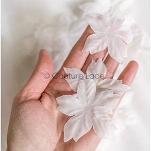 3g. 3d lace flowers/ sew on 3D flowers/ 3D flowers lace appliqué/ wedding dress lace appliqué// A24-416