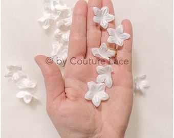 4g. 3d lace flowers/ sew on 3D flowers/ 3D flowers lace appliqué/ wedding dress lace appliqué// A24-426