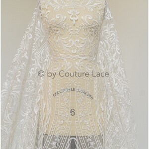 L19-050 // Oriental lace fabric, wedding lace fabric, bridal ornate lace, Couture Lace, australian bridal dress designer lace, wedding dress image 7