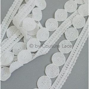 T19-079 // Guipure lace trim, Boho weddingdress lace trim, Bridal Lace trim, Crochet lace trim, Soft crochet lace Trim, veil lace trim image 7