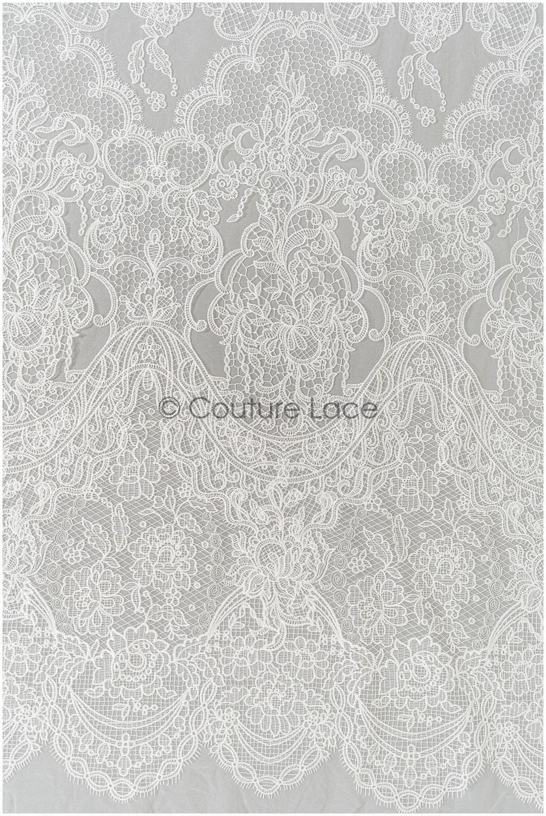 L22296B / Royal Bridal Lace Fabric for Wedding Dress, Embroider Mesh