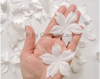 6 g. Fleurs en dentelle 3D/ Fleurs 3D à coudre/ Application de dentelle de fleurs 3D/ Application de dentelle pour robe de mariée// A24-431