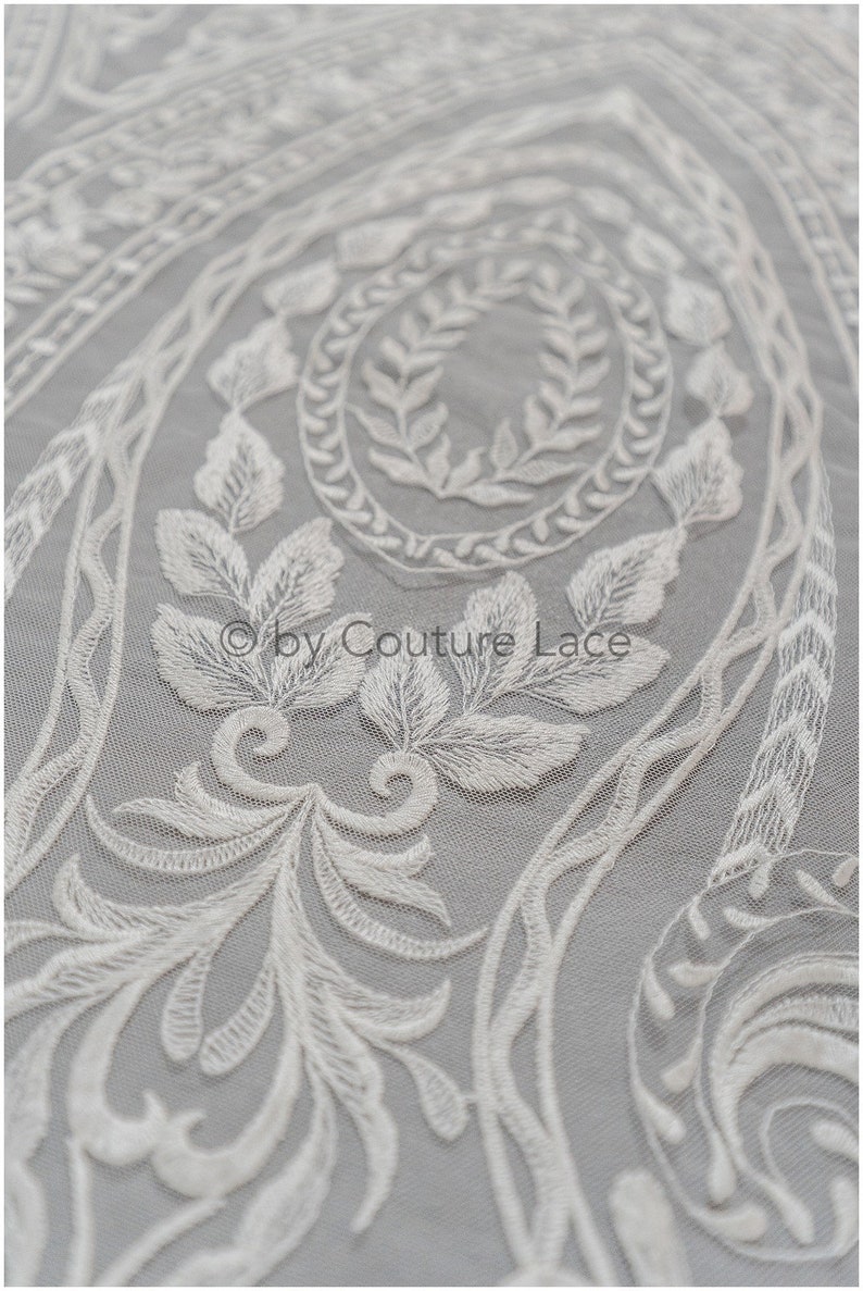 L19-050 // Oriental lace fabric, wedding lace fabric, bridal ornate lace, Couture Lace, australian bridal dress designer lace, wedding dress image 4