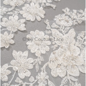 beaded beaded flower applique/ beaded bridal patch/ wedding dress lace appliqué/ bridal leaf patch applique/ A23-326