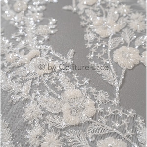 beaded flower applique/ beaded bridal patch/ wedding dress lace appliqué/ bridal leaf patch applique/ A23-330