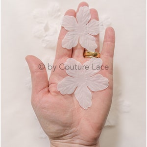 3g. 3d lace flowers/ sew on 3D flowers/ 3D flowers lace appliqué/ wedding dress lace appliqué// A24-424