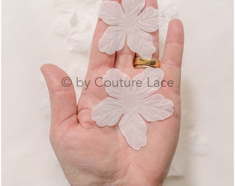 3g. 3d lace flowers/ sew on 3D flowers/ 3D flowers lace appliqué/ wedding dress lace appliqué// A24-424