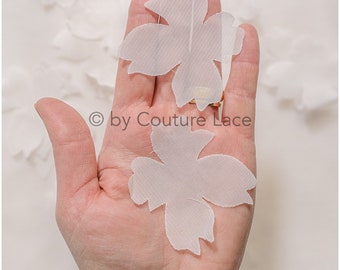 3g. 3d lace flowers/ sew on 3D flowers/ 3D flowers lace appliqué/ wedding dress lace appliqué// A24-423