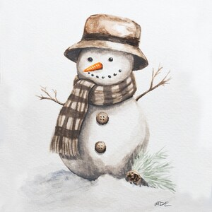 Snowy Snowman - Print of Original