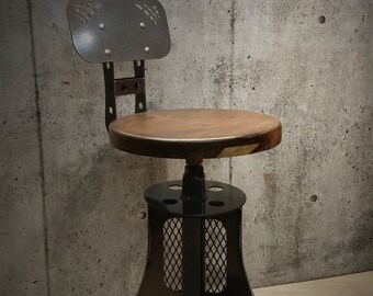 Industrial bar stool
