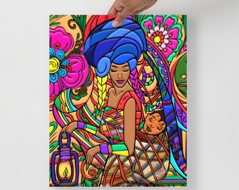 Mama Africa - Black Woman Lullaby Poster