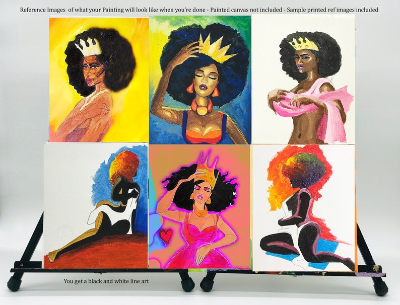 Paint and Sip Canvas Every Queen DIY Painting Kit 6 Pc Etsy