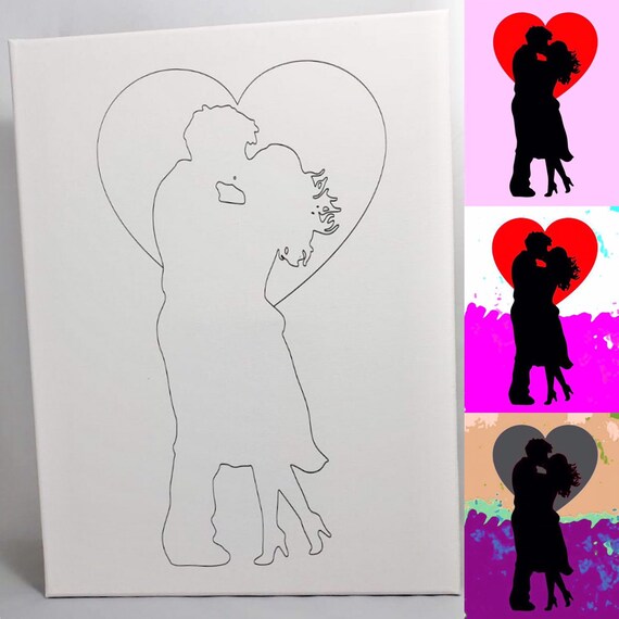 Paar Kussen Bereit Leinwand Zu Malen Diy Farbung Leinwand Etsy