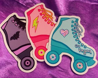 Disco Roller Girl Vinyl Sticker Mouse