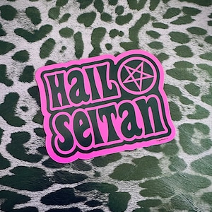 HAIL SEITAN MAGNET - Vegan humor magnetic refrigerator decal - thin metal style magnets Praise Worship Seitanic Seitanism protein - Power Co