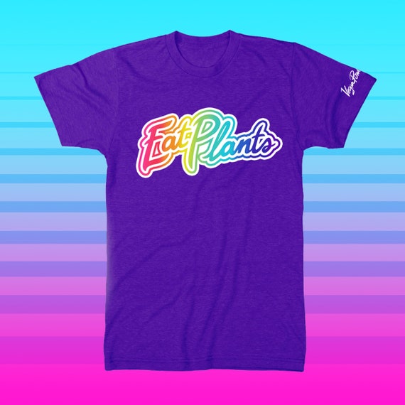 EAT PLANTS YOUTH T Shirt 90s Style Logo 