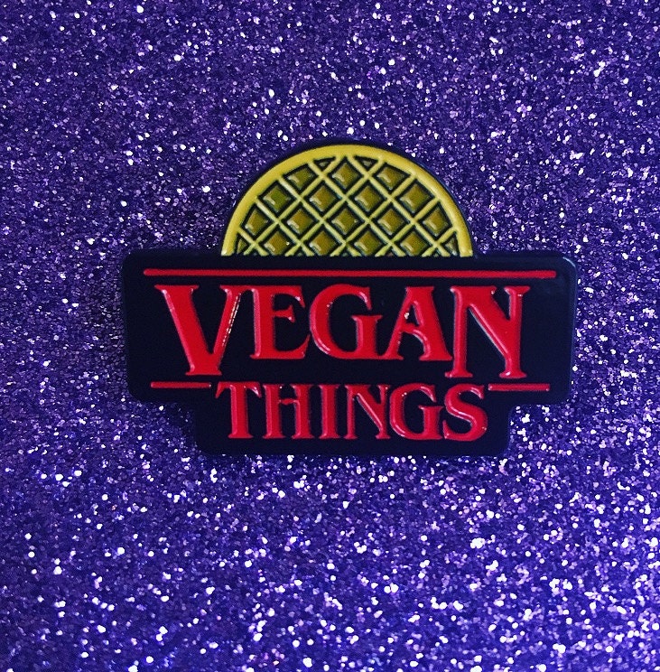 VEGAN THINGS Pin - Stranger Things fan art Enamel Lapel Hat Pin - Ele…