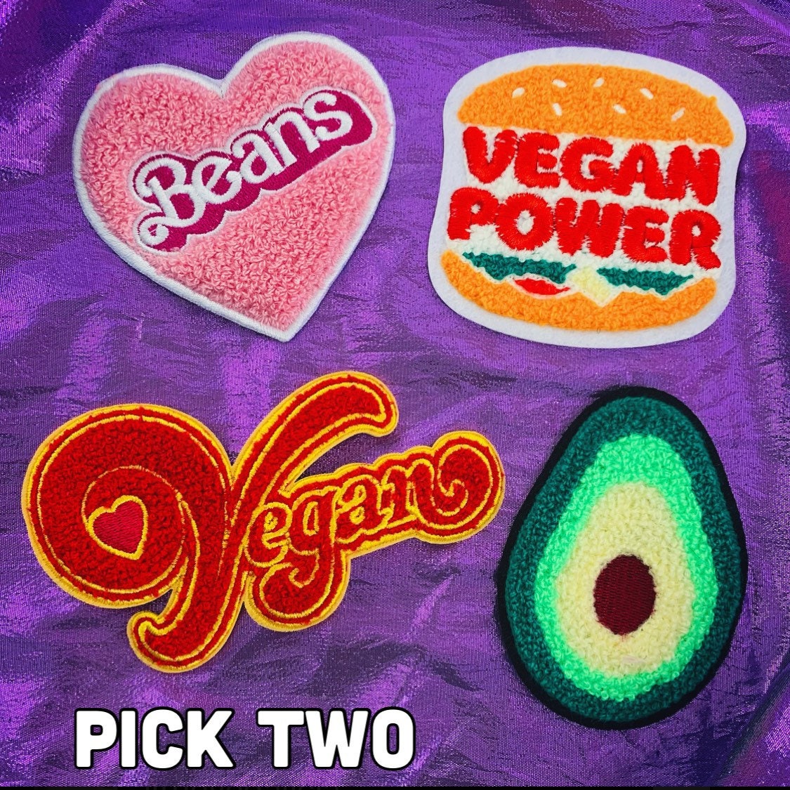 Avocado Heart Pit Iron On Patch