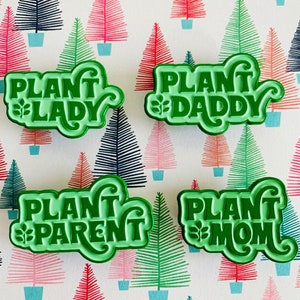 PLANT PINS - Plant Mom Lady Daddy or Parent - 70s 80s Retro style Badge Soft Enamel Pin Plants Lover Garden Mama Mum Dad gift Vegan Power Co