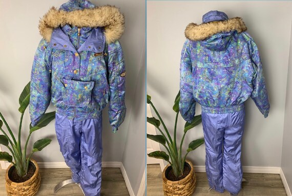 Gorgeous Vintage 1990s 2 Piece Ski Set Ski Jacket
