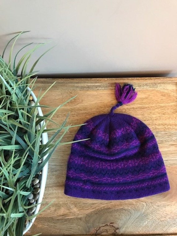 purple ski hat