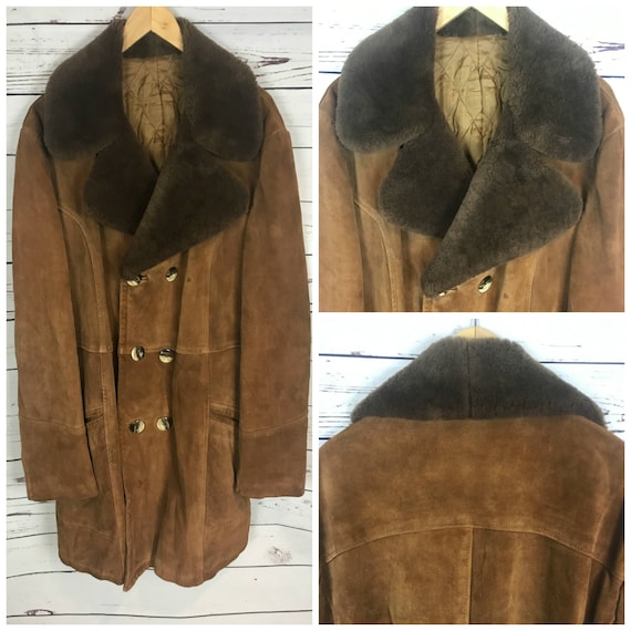 mens vintage shearling jacket