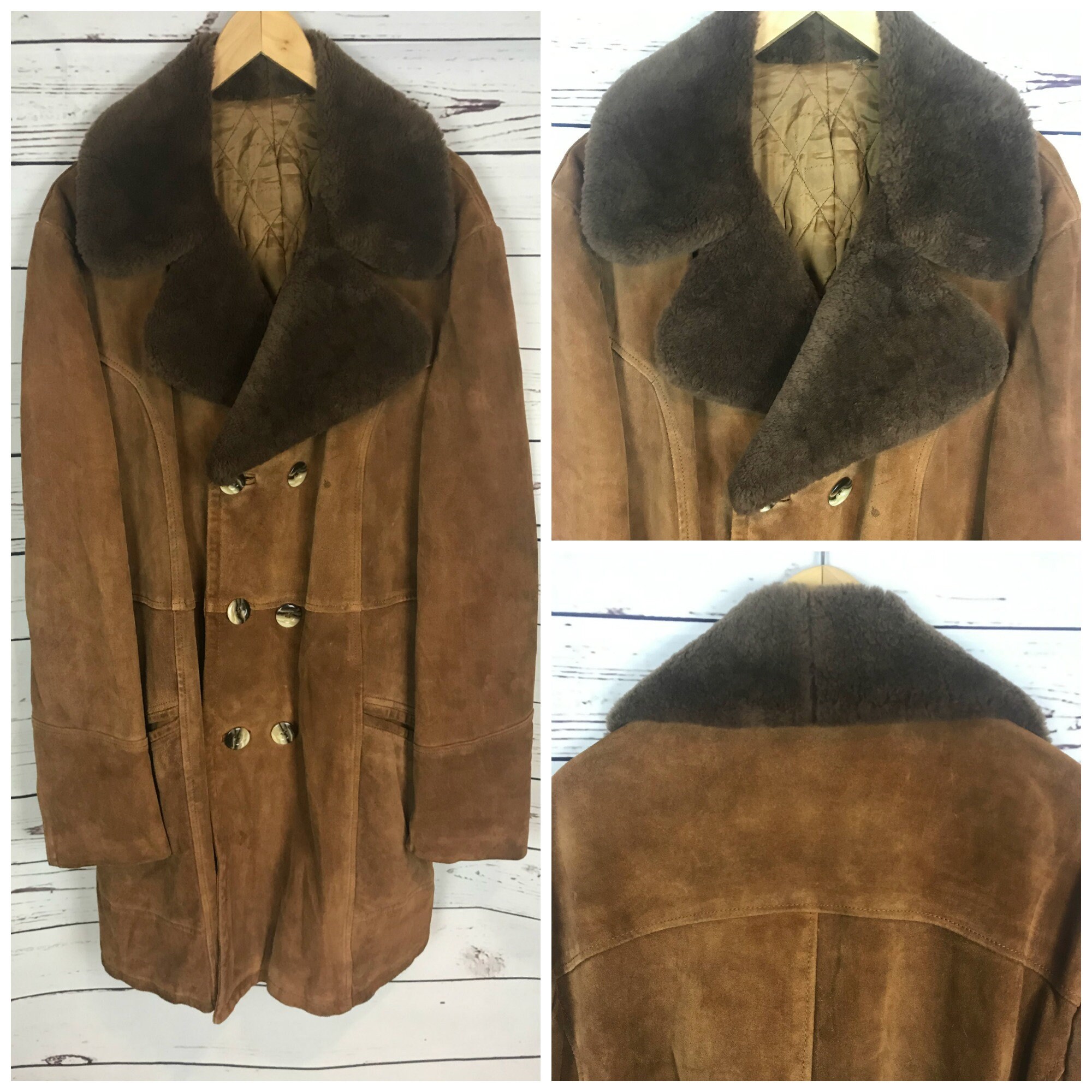suede fur coat mens