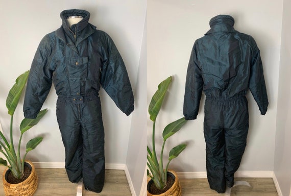 Metallic Vintage Ski Suit Ladies Medium Iridescent