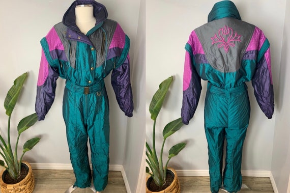 Descente Vintage One Piece Ski Suit Womens Medium