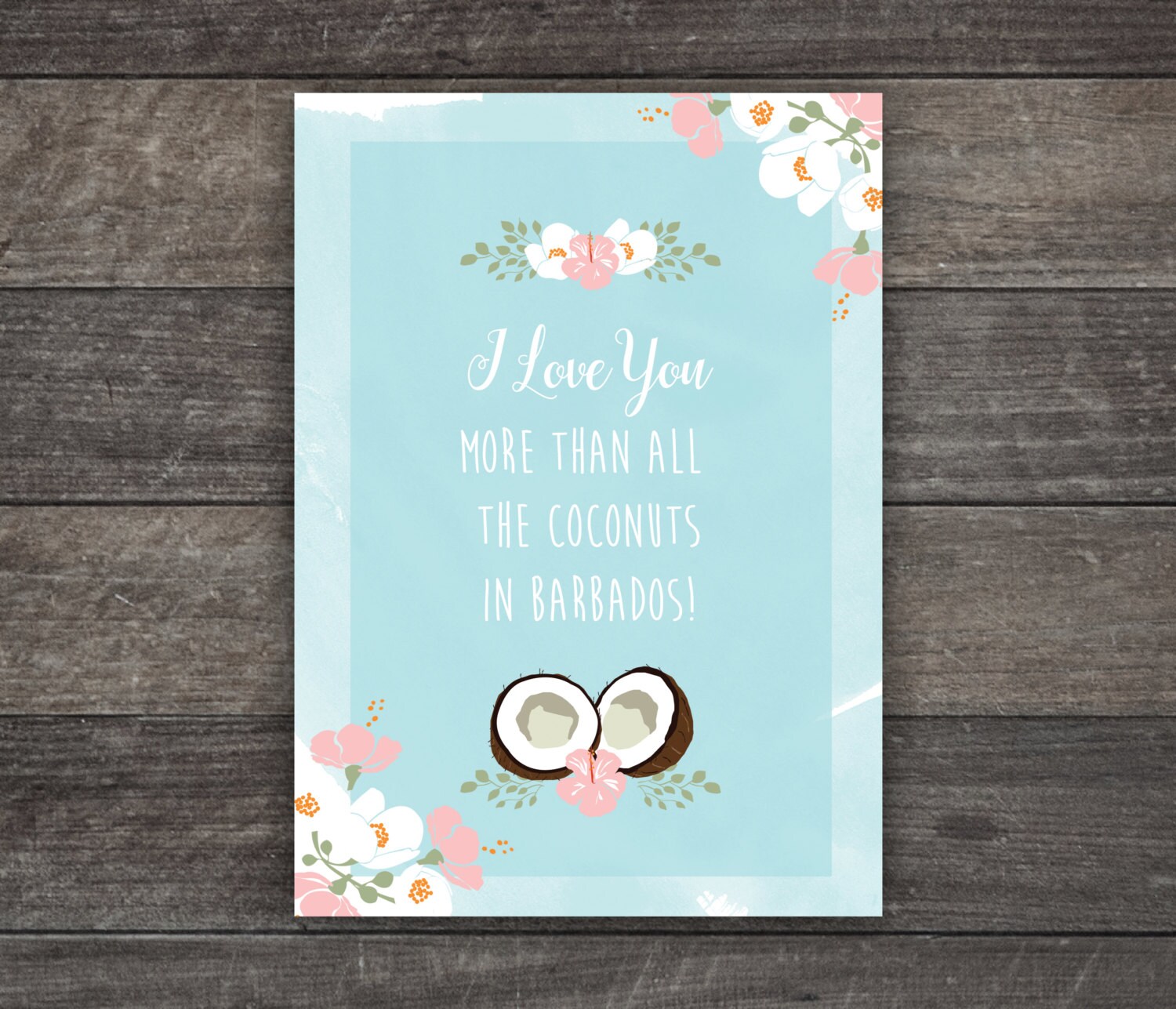 Coconuts About You Happy Birthday Beautiful CardFriend Card Etsy