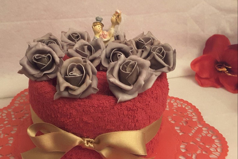 Money Gift Towel Cake Wedding Etsy - image 0