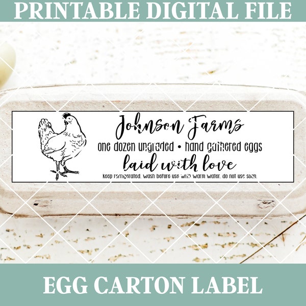 Egg Carton Labels - Etsy