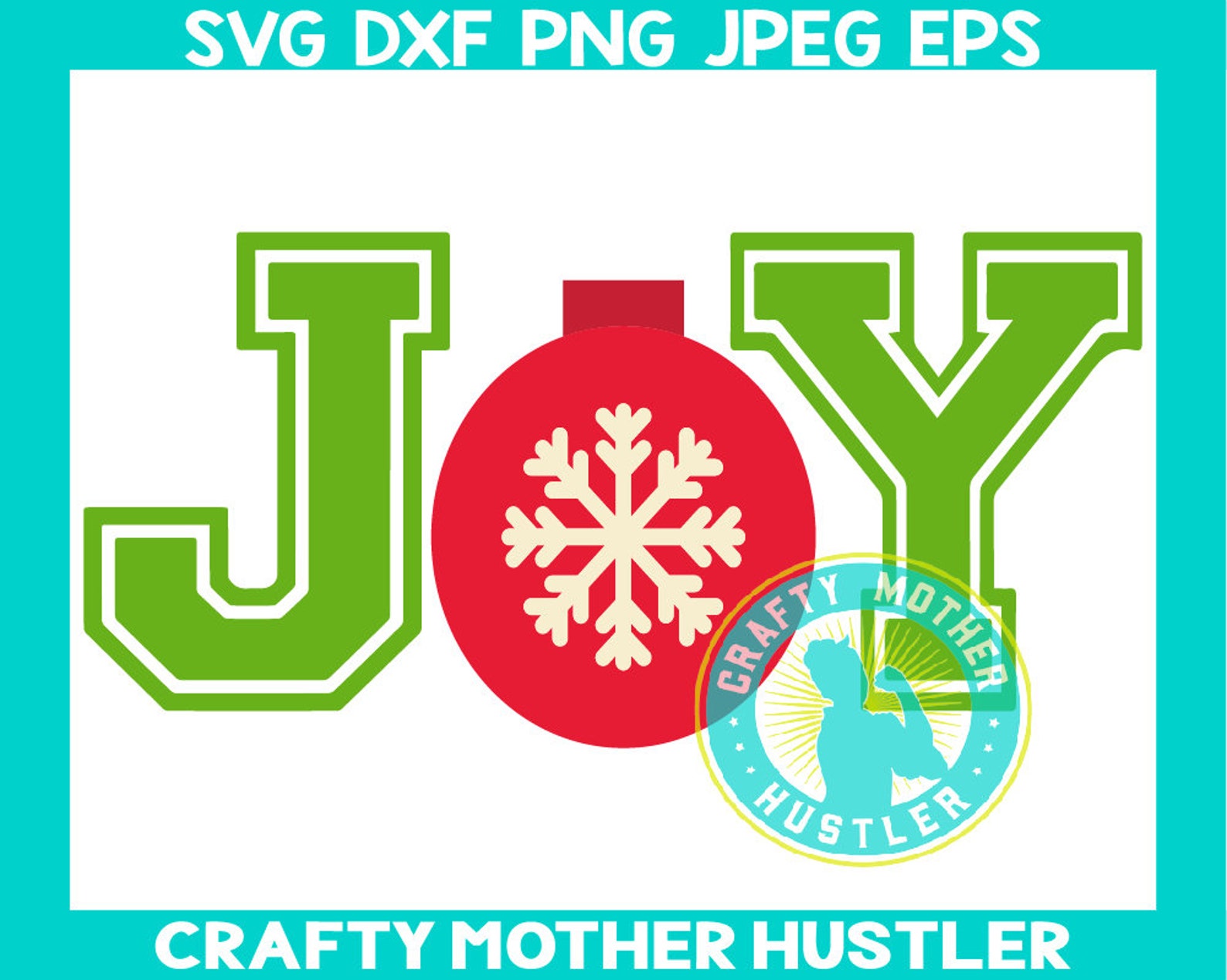 Joy Christmas SVG snowflake Christmas ornament svg iron on | Etsy