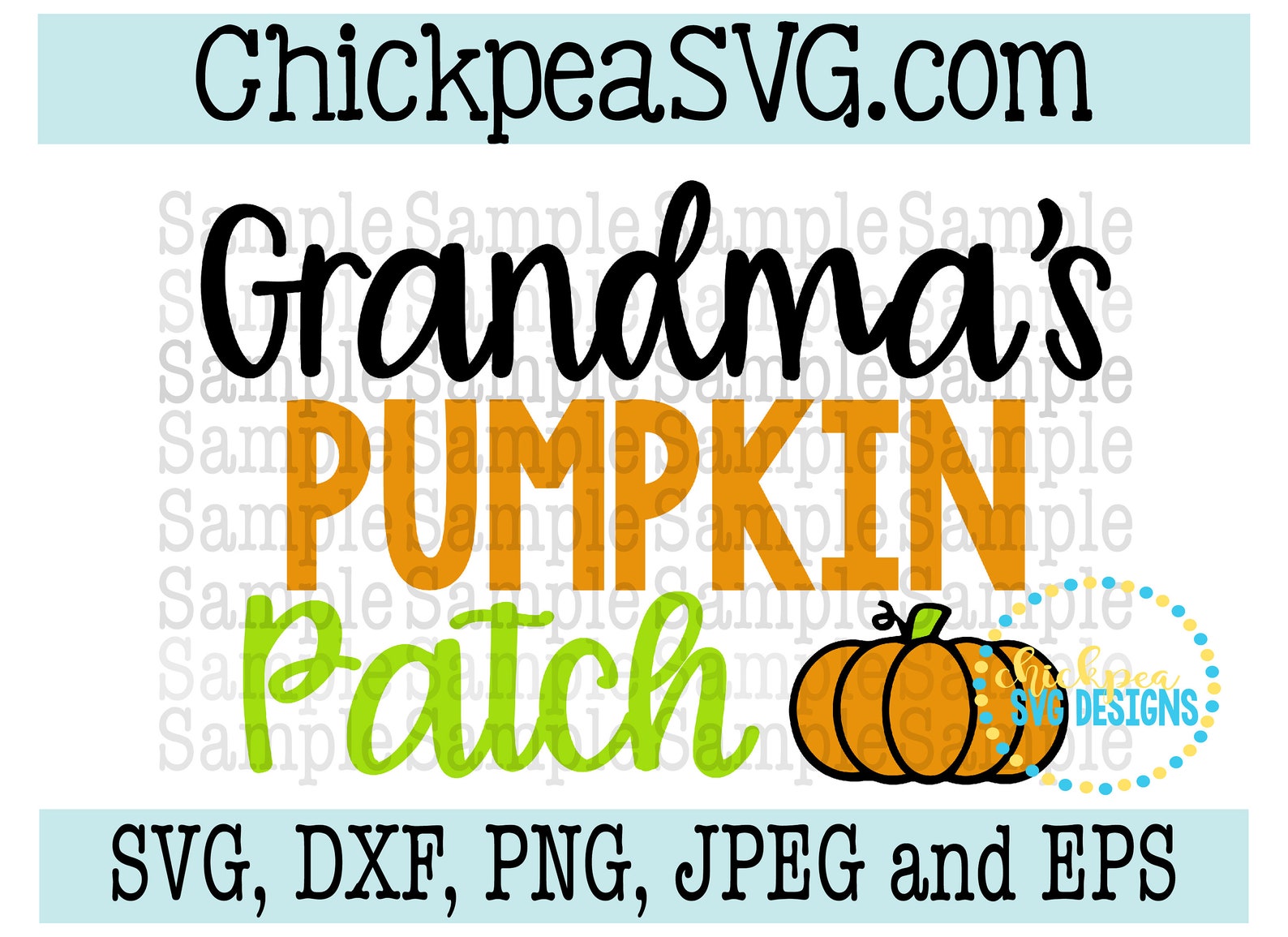 Download Grandma's Pumpkin Patch SVG chickpea svg iron on | Etsy