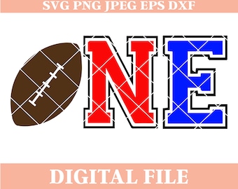 Football One SVG: Birthday Design Cutting Files (Digital Download)