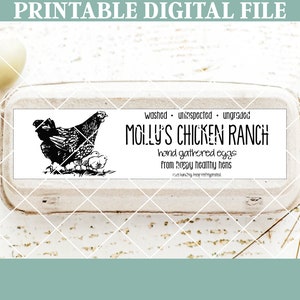 Custom Digital Egg Carton Label with Your Own Wording Designed Just for Your Small Farm, JPEG and PDF Files Included image 5