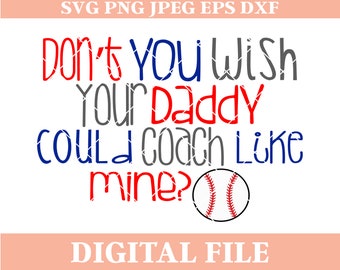 Baseball Coach SVG-ontwerp: silhouet, Cricut, opstrijkbaar (digitale download)