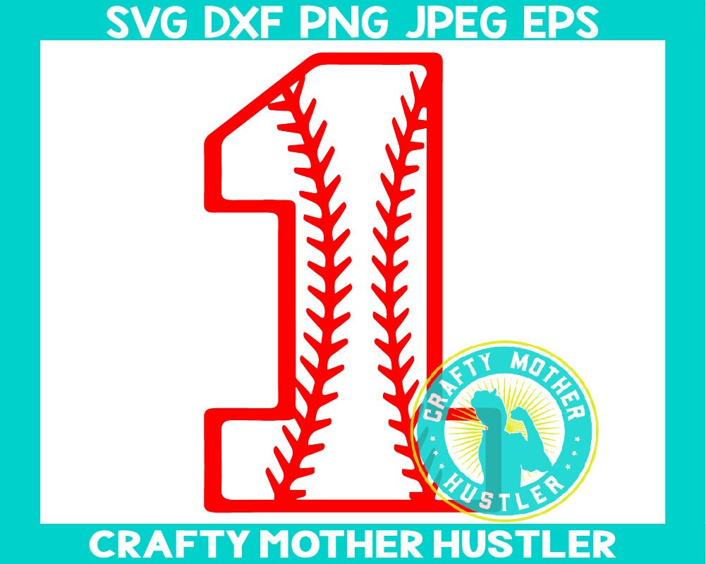 Baseball Varsity Number One SVG Design Perfect for Shirts and Etsy