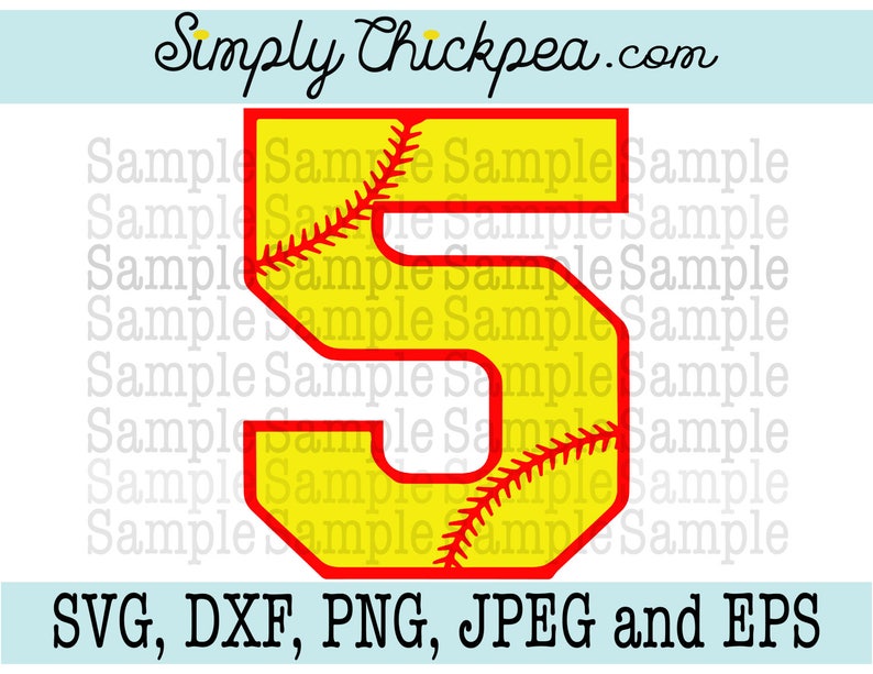 Download SVG DXF Cutting file PNG and Eps Softball Varsity Number | Etsy
