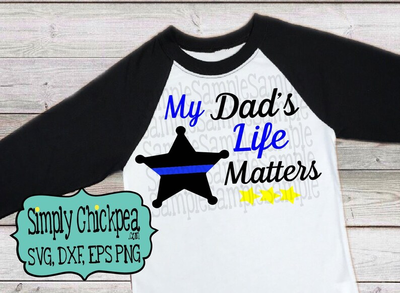 Download My Dad's Life Matters SVG police svg police design | Etsy