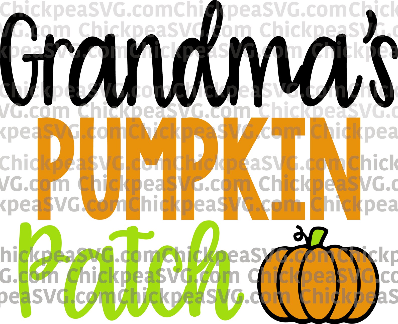 Download Grandma's Pumpkin Patch SVG chickpea svg iron on | Etsy