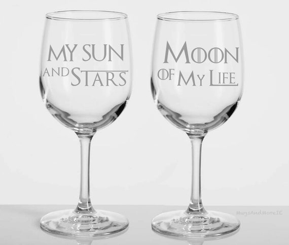 Game Of Thrones Wine Glasses Game Of Thrones Gift Game Of Etsy